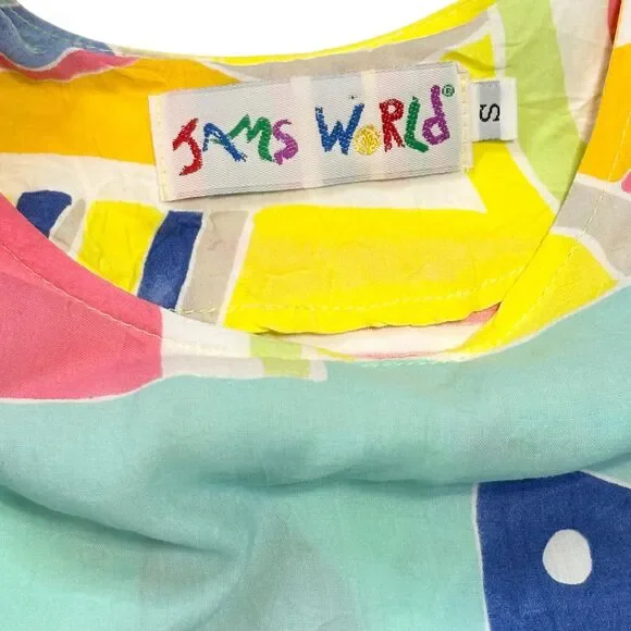 Vintage Jams World Short Sleeve Dress Port/Resort Tropical Vacation Size Small - Picture 4 of 10